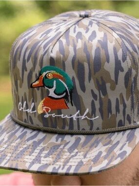 Old South- Men’s Wood Duck Head Osland Camo Trucker Hat Br/Gry (OS) ‘Papa’s Hat’
